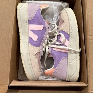 NEW Veja Suede V-10 Sneakers pink purple shoes Multico-Lavande